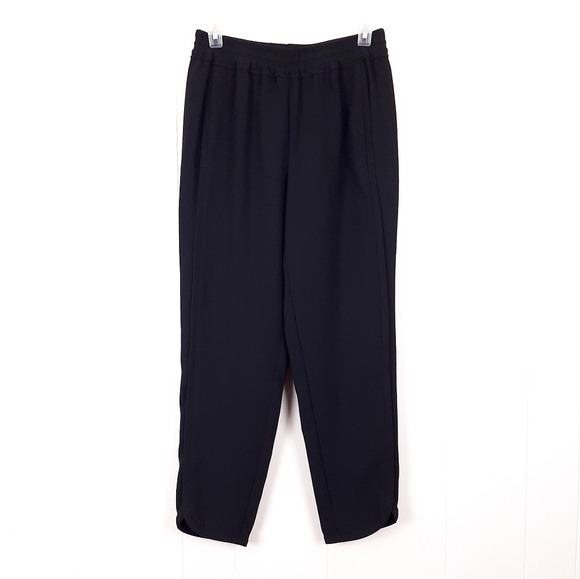 J. Crew Reese Pull on Pants black high rise elastic waist versatile career B8523